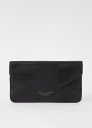 Zadig&Voltaire Borderline clutch van kalfsleer met structuur