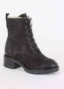 Dune London Paniz veterboot van nubuck met teddy voering