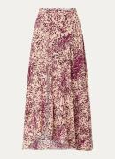 Isabel Marant Sakura midi rok in zijdeblend met split