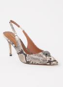 Kurt Geiger Belgravia slingback van leer met slangenprint