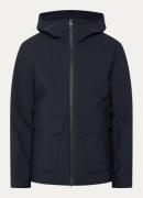 Strellson Softshell jack met capuchon en opgestikte zakken
