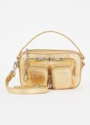 Núnoo Helena crossbodytas van leer met structuur en metallic finish