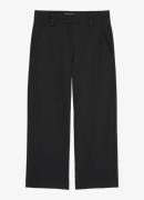 Marc O'Polo Mid waist wide fit culotte van jersey met steekzakken