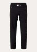 Diesel P-Dmax straight fit pantalon in wolblend met gesp