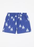 Mini Rodini Sailing Boats loose fit korte broek van biologisch katoen