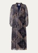 ba&sh Antal midi tuniek jurk met V-hals en print