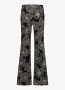 Studio Anneloes Marilon high waist wide fit broek van travelstof met b...