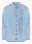 Diesel D-Simply overshirt van denim met logoborduring