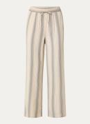 Modström Hissa high waist loose fit pantalon met streepprint