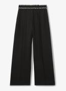 Reiss Fawn high waist wide fit pantalon van linnen