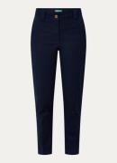 Benetton High waist tapered fit cropped pantalon met steekzakken