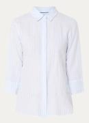 BRAX Vicki blouse in linnenblend met streepprint