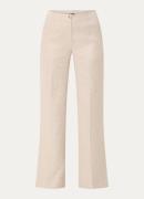 NIKKIE Indiana mid waist straight fit pantalon met pied-de-poule dessi...