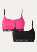 HUGO Bralette met logoband in 2-pack