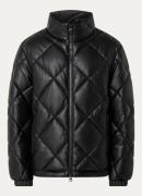 HUGO Borin gewatteerd jack met quilt patroon en ritszakken