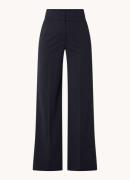 HUGO Himia high waist straight fit pantalon in wolblend met steekzakke...