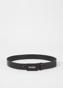 HUGO Gilao riem van leer met logo