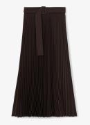 Reiss Ava midi rok met plissé en ceintuur