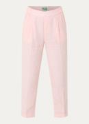 Benetton High waist tapered fit cropped pantalon van linnen