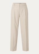 Expresso High waist wide fit pantalon met streepprint en lurex