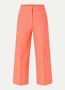 Benetton High waist wide fit cropped chino met steekzakken