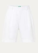 Benetton Bermuda high waist loose fit korte broek van linnen