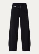 10DAYS High waist wide fit joggingbroek met logo en steekzakken