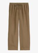 Marc O'Polo Mid waist wide fit broek met trekkoord