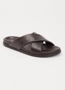 Dune London Isaacs slipper van leer