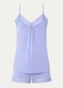 Pretty You Bamboo pyjamaset met details van kant