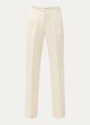 BRAX Maine high waist straight fit pantalon in linnenblend