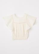 AI&KO Elvera top met broderie