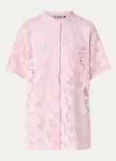 Essentiel Antwerp Henim oversized blouse met opengewerkt dessin en bor...
