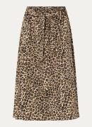 Claudia Sträter Midi rok met panterprint