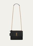 Saint Laurent Sunset Medium handtas van kalfsleer
