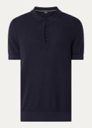 BOSS H-Iannotti grofgebreide regular fit polo in lyocellblend