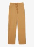 Reiss Clement high waist straight fit broek met rijgdetail