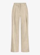 Studio Anneloes Riley mid waist wide fit pantalon in linnenblend