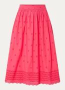 Claudia Sträter Midi rok met broderie