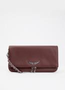 Zadig&Voltaire Rock Grained clutch van leer