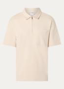 Selected Homme Regular fit polo van biologisch katoen met halve rits e...
