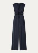 French Connection Damasco wide fit jumpsuit van satijn met V-hals