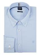 BOSS P-Roan slim fit overhemd van linnen