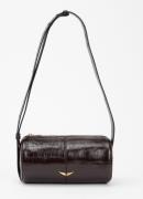 Zadig&Voltaire Le Doudou crossbodytas van leer met crocostructuur