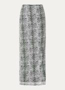 Refined Department Jasmijn maxi kokerrok met zebraprint