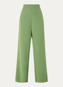 Claudia Sträter High waist wide leg pantalon met steekzakken