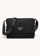 Prada Small Re-Nylon gewatteerde schoudertas met leren details