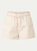 Sandro High waist straight fit korte broek met steekzakken