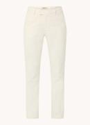 Mos Mosh Ellen mid waist straight fit cropped chino met steekzakken