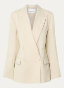 The Frankie Shop Newark double-breasted blazer in scheerwolblend met k...